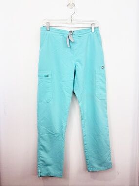 FIGS Yola Skinny Scrub Pants Aqua Size Small